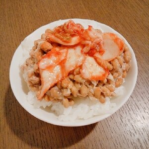 納豆キムチご飯